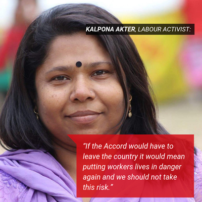 Kalpona Accord campaign protect and progress